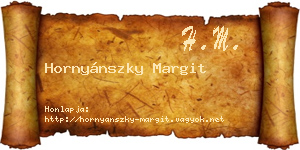 Hornyánszky Margit névjegykártya