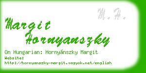 margit hornyanszky business card