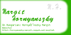 margit hornyanszky business card